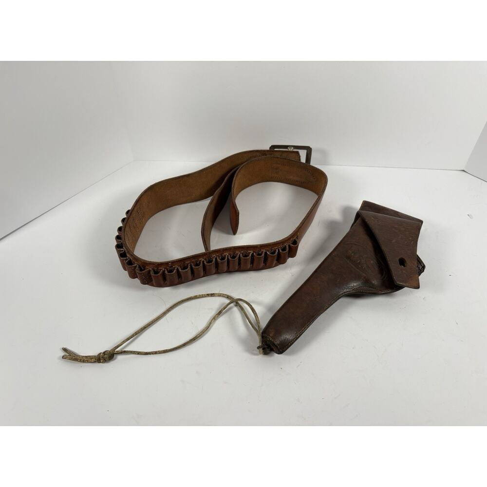Vintage Rock Island Arsenal 1903 Leather Ammo Belt Holster Military Rig